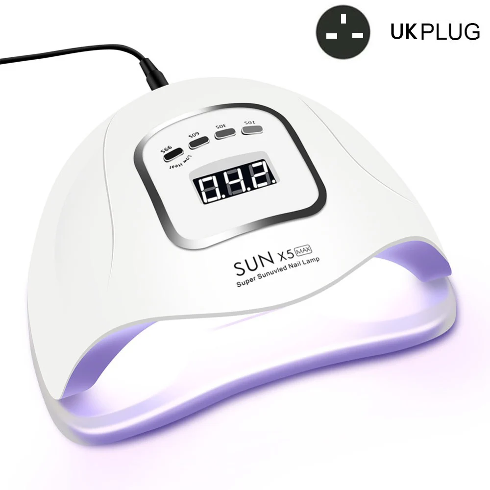 SUN X5 MAX UK Plug 80 Вт Светодиодный светильник для ногтей Сушилка для ногтей Двойные руки 45 шт. Светодиодный УФ- лампа для отверждения УФ- гель для ногтей с датчиком движения маникюрный салонный инструмент - Цвет: SUN X5 MAX UK Plug