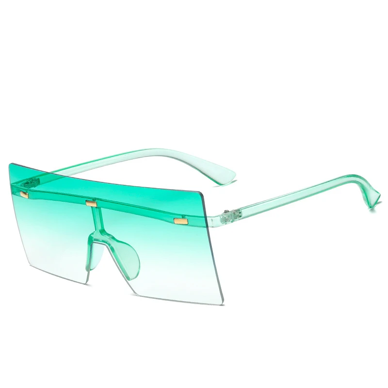 

Semi-rimless Sunglasses Women 2021 Luxury Brand Design Streetwear Fashion Shades for Women UV400 Personality Large Frame New