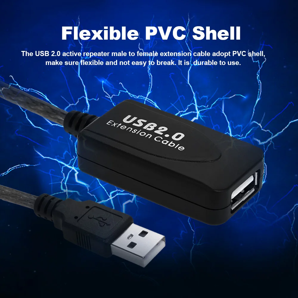 Кабель удлинитель SuperSpeed USB 2 0 с активным ретранслятором штырь гнездо 32 фута (10