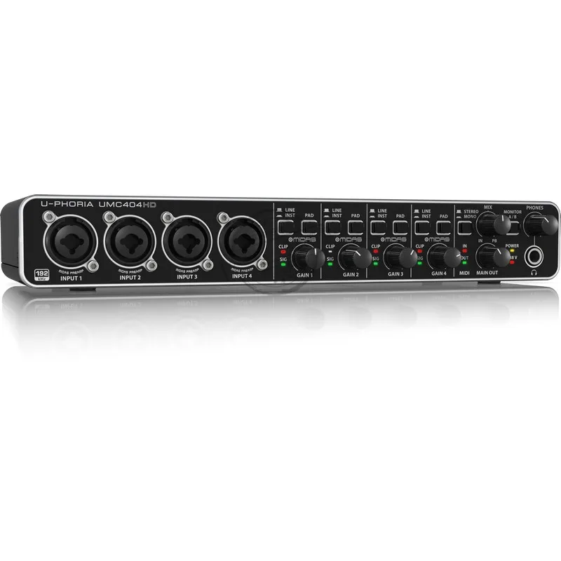 Внешняя звуковая карта BEHRINGER UMC202HD/UMC204HD/UMC404HD усилитель микрофона запись в