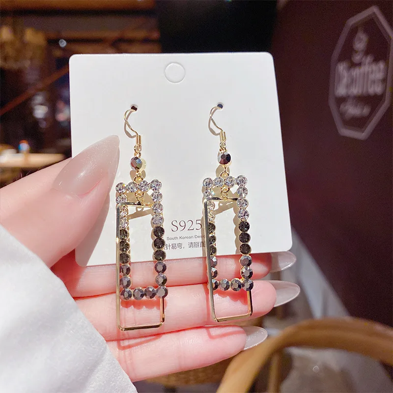 

New Geometric Square Drop Earrings for Women 2021 Vintage Jewelry Modern Party Wedding Bridal Accessories Trendy Dangle Earrings