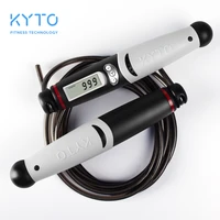 kyto jump rope digital counter for indooroutdoor fitness training boxing adjustable calorie skipping rope workout for womenmen