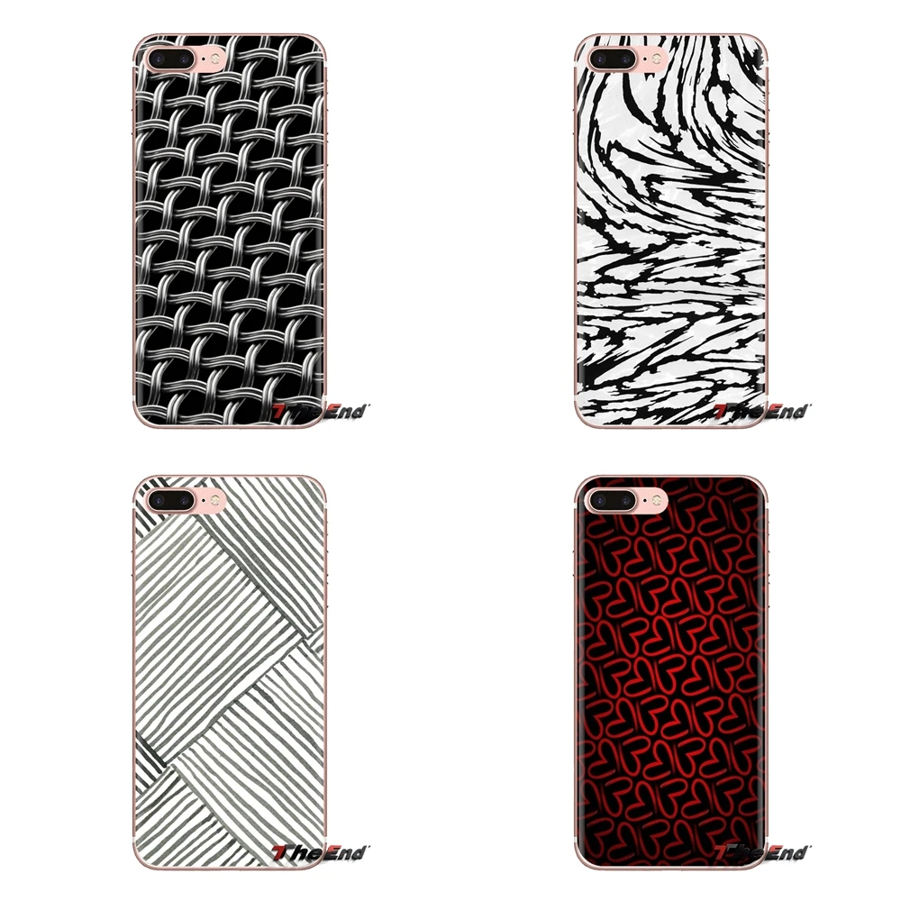 For Sony Xperia Z Z1 Z2 Z3 Z5 compact M2 M4 M5 E3 T3 XA Aqua LG G4 G5 G3 G2 Mini black white lattice Hexagon Silicone Phone Case |