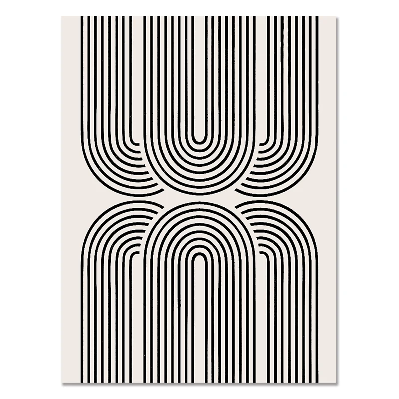 

Modern Geometric Rainbow Poster Mid Century Wall Art Canvas Print Boho Decoration Painting Pictures Living Room Home Wall Decor