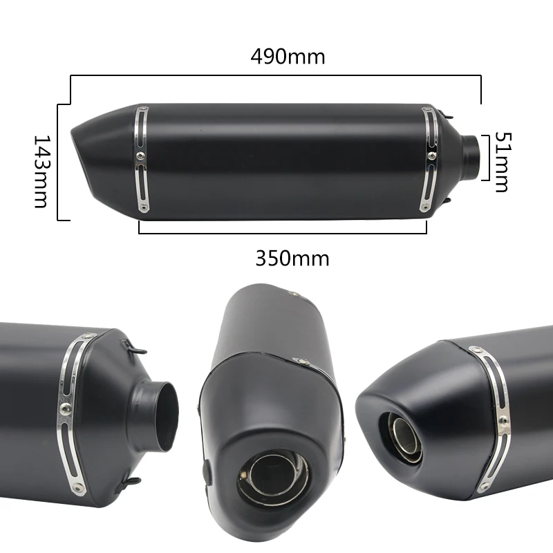 Alconstar Racing 490 мм универсальный глушитель выхлопной трубы мотоцикла без шнуровки