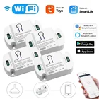 Умный переключатель Wi-Fi 10A Tuya, модуль беспроводного переключателя, Функция синхронизации умного дома, управление через приложение, работа с Alexa Google Home