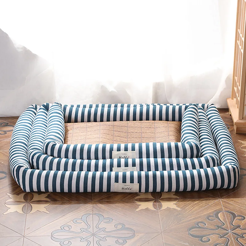 Летняя прохладная Успокаивающая кровать для домашних животных дышащие большие