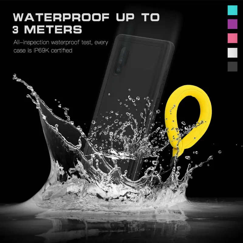 Водонепроницаемый чехол для Samsung Note 10 Plus 5G 360 защитный Galaxy Note10 + водонепроницаемый