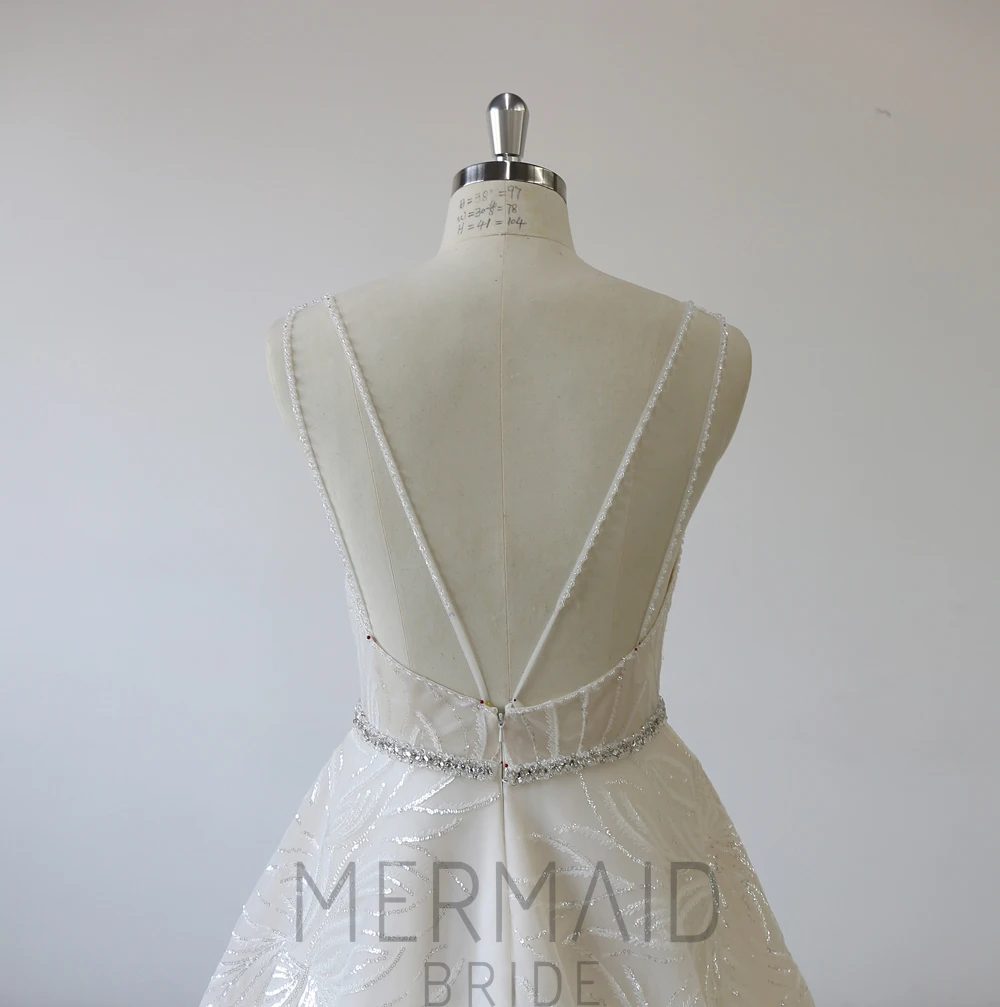 Новое кружевное свадебное платье трапециевидной формы с открытой спиной 2020 |