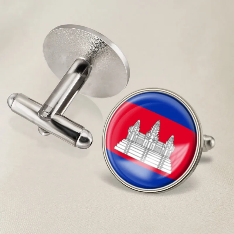 Герб Камбоджи камбоджийские карта запонки с изображением флага США американский