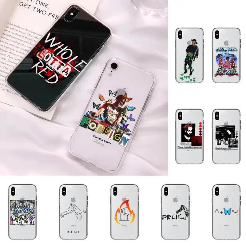 

TOPLBPCS Rapper Singer Playboi Carti Die Lit Phone Case for iPhone 11 12 13 mini pro XS MAX 8 7 6 6S Plus X 5S SE 2020 XR cover