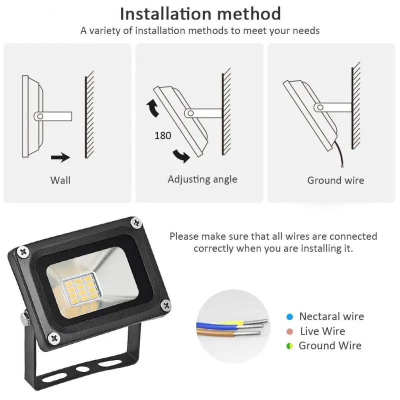 

20W LED Flood Light Outdoor Waterproof Security Spotlight Garden Lamp Outdoor Floodlight Spotlight Street Lamp 110V/220V IP65