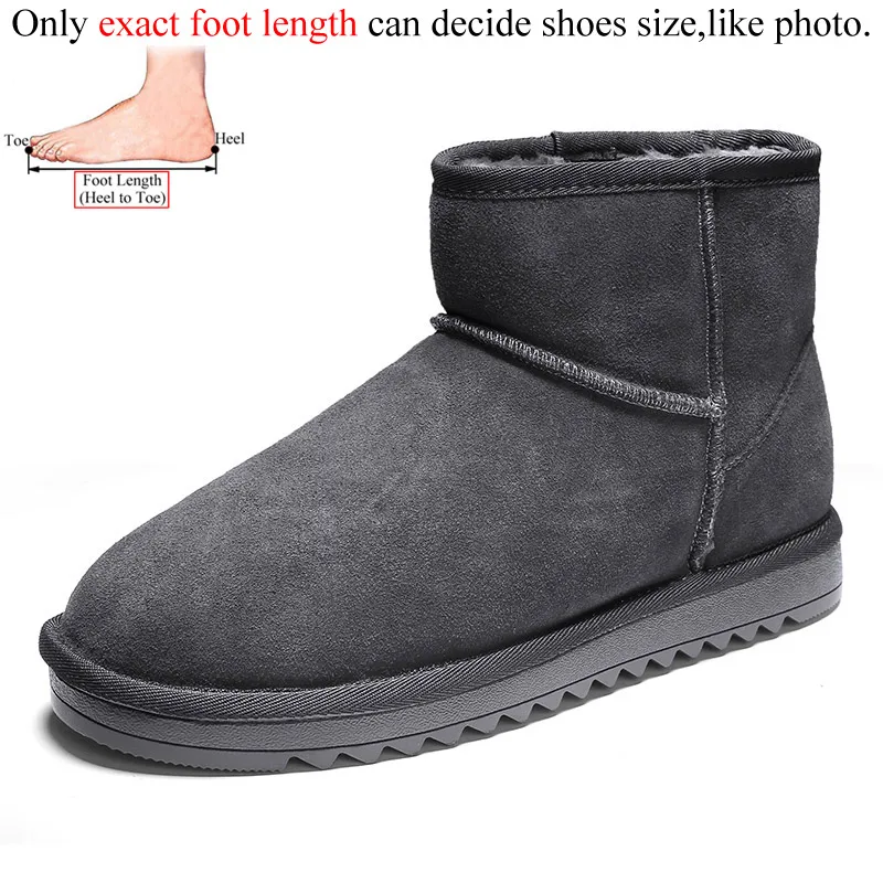 Grey Мужские зимние ботинки; Botas De Nieve Bota Neve; зимние ботинки; Kar Botu Botines Hombre; Мужская обувь; ботинки с высоким берцем; ботильоны унисекс - Цвет: Grey