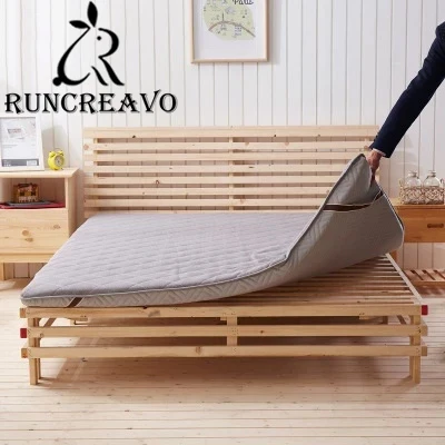 

Breathable Massage Thicken Mattress Summer Double Single Dormitory Bamboo Fiber Mattress Topper Bed Folded Tatami Mattress