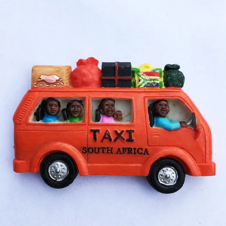 

QIQIPP Africa original single tourist souvenir three-dimensional taxi magnetic sticker refrigerator sticker collection