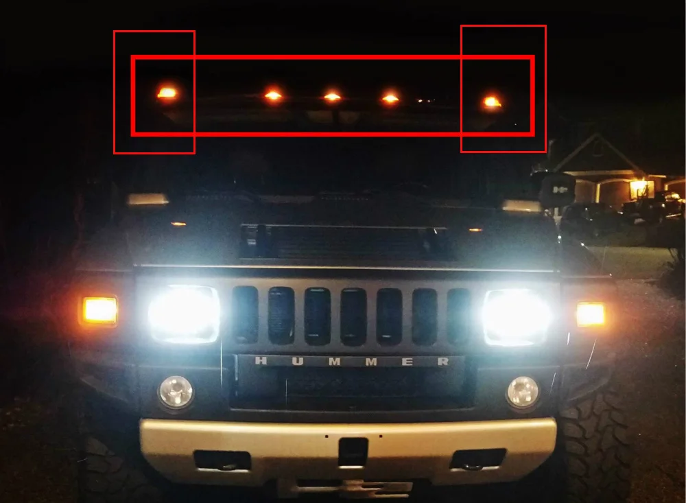 Светодиодный габаритный фонарь на крышу кабины Hummer H2 03-09 SUT 05-09 2 шт. | Автомобили и
