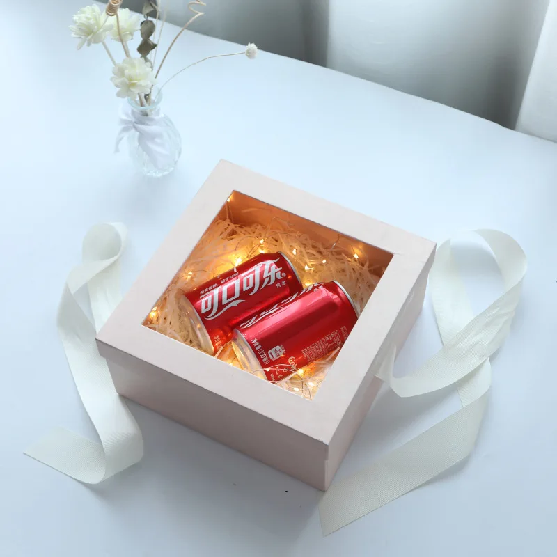 Подарочная коробка прозрачная Высококачественная сувенирная для свадьбы дня