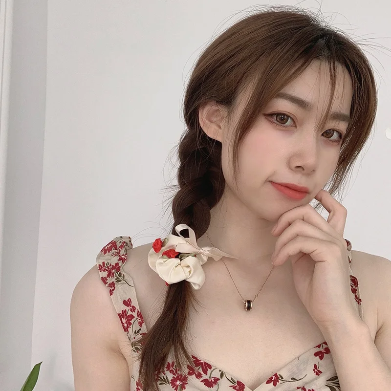 Женские резинки для волос с трехмерным цветком розы резинка эластичная девочек