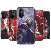 sandpaper painting avengers clear phone case for huawei honor 20 10 9 8a 7 5t x pro lite 5g black etui coque hoesjes comic fas