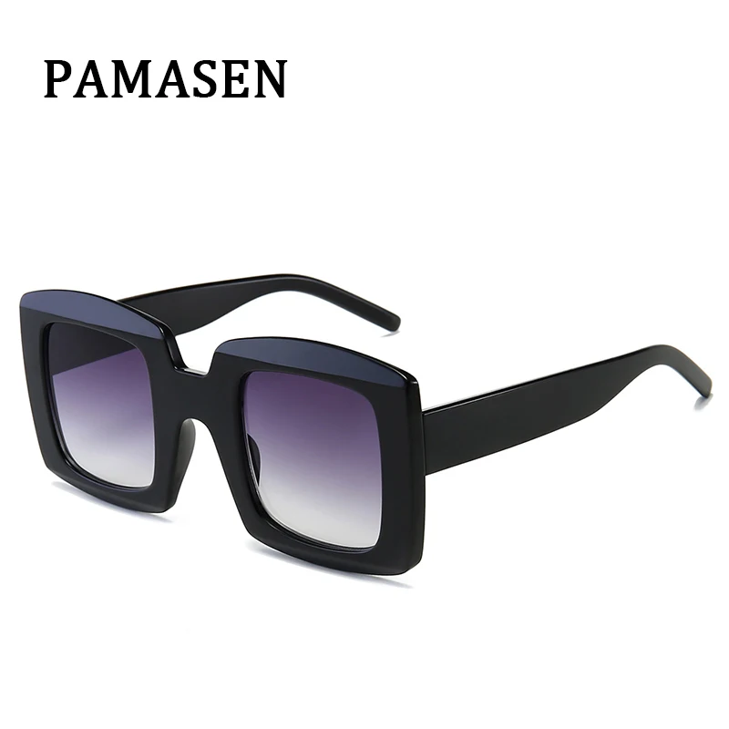 PAMASEN Большая квадратная оправа антибликовые очки для женщин роскошные
