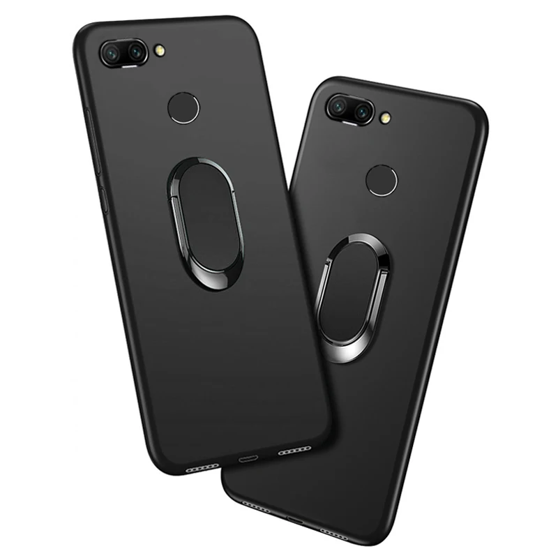 

ZTE Blade V9 Vita чехол красное синее черное классическое кольцо на палец с вращением на 360 градусов Мягкий силиконовый чехол ZTE Blade V9