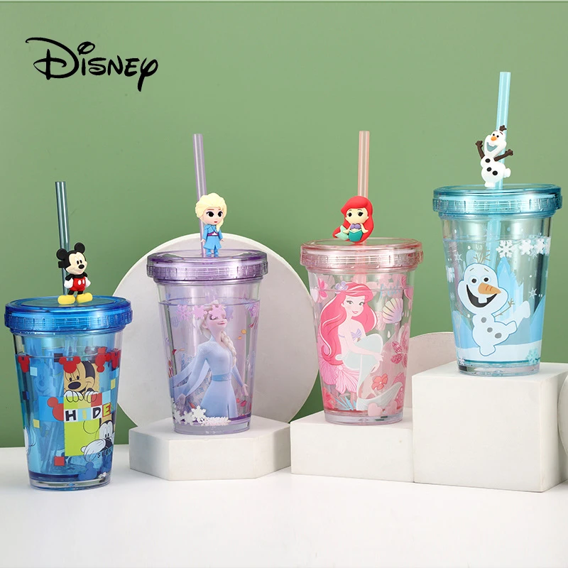 Детский Кубок для девочек милый мультяшный 3D-стакан с соломинкой принцесса Эльза