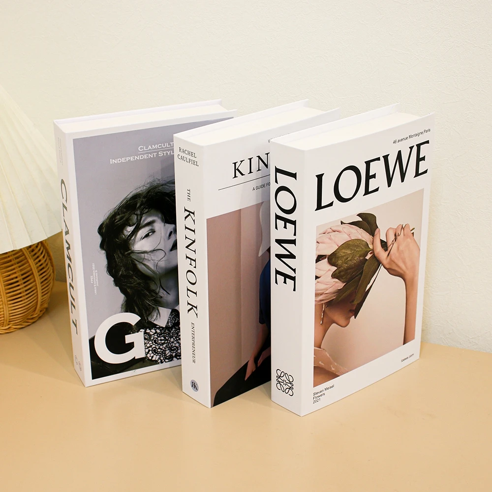 

Fashion Fake Book Openable Book Box Storage Living Room Decoration Coffee Table Ornaments Club Hotel Prop Books Decoration
