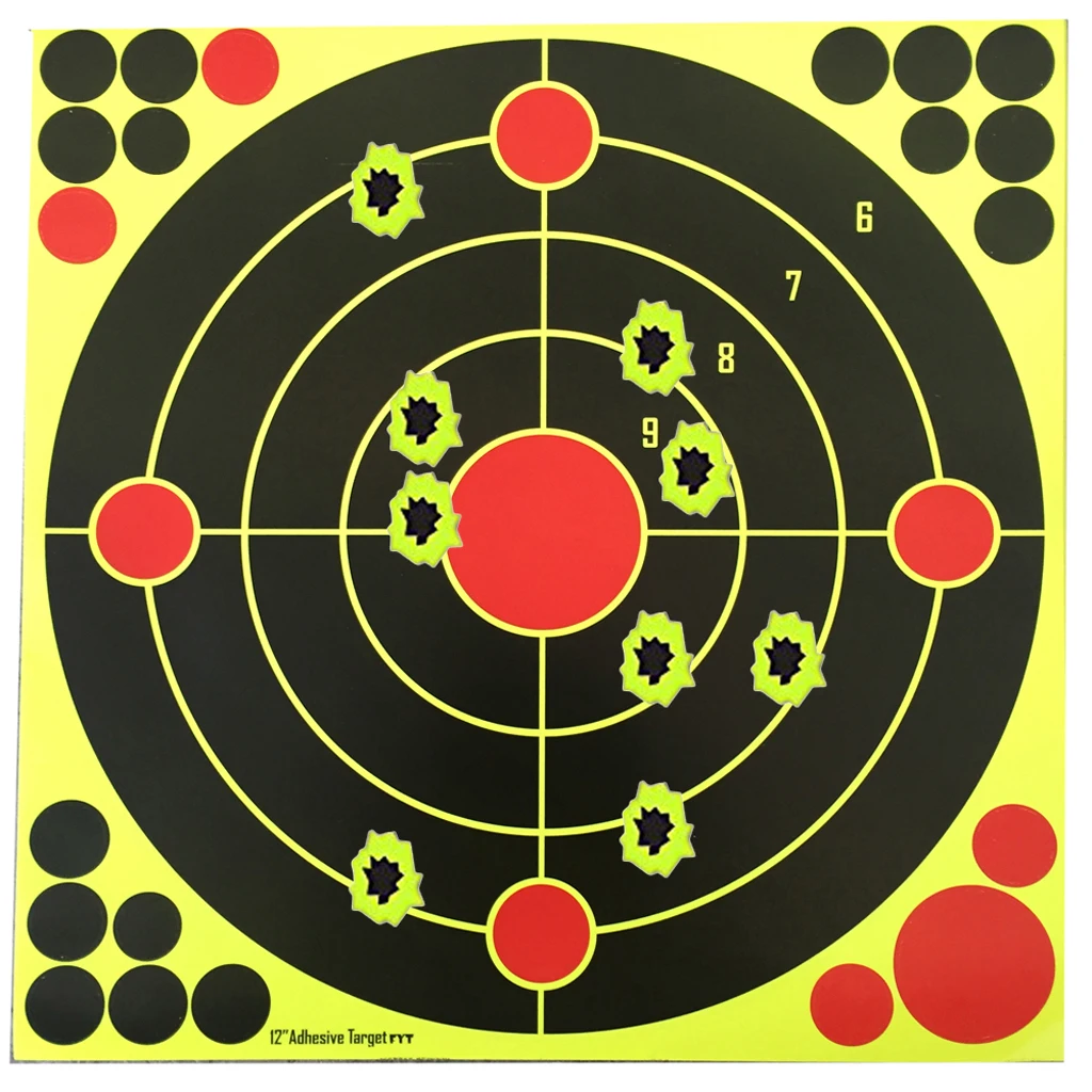 Мишени для стрельбы из 10 листов 12-дюймовые реактивные брызги Florescent Бумажная