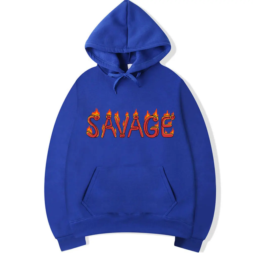Мужская толстовка с капюшоном хлопковая длинным рукавом и надписью Parody No Heart X Savage