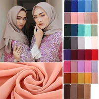women bandana scarf solid color chiffon hijab scarf wrap islamic shawls headband hijabs wrap headscarf multicolored lady scarves