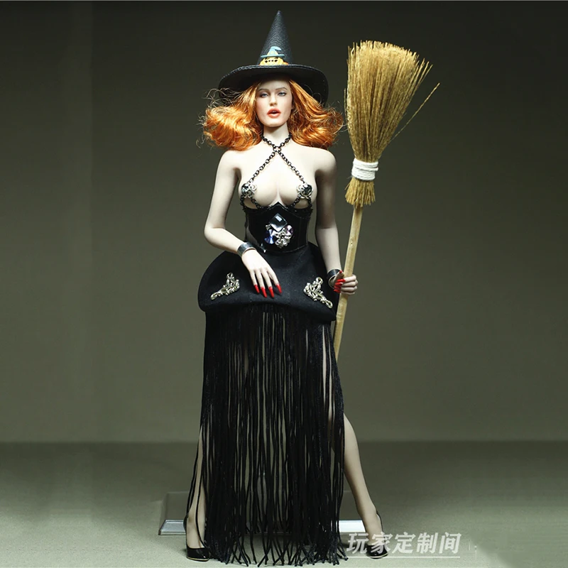

1:6 woman doll costume accessories role-playing Halloween witch skirt suit 12-inch woman doll available