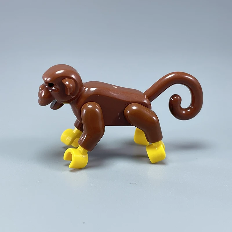 5 шт./компл. строительные блоки цвета коричневый Обезьяна Король кирпичи MOC