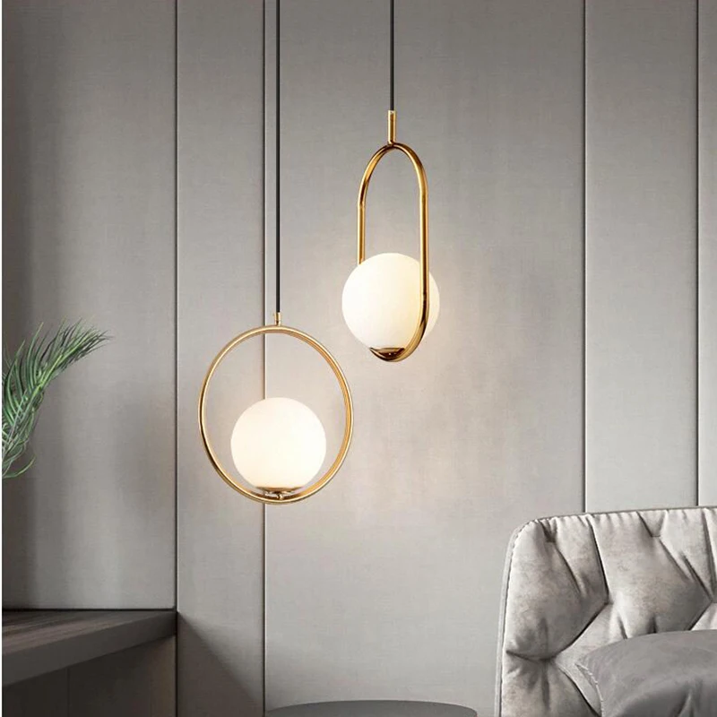 Потолочная люстра светодиодный светильник в минималистичном стиле стеклянный