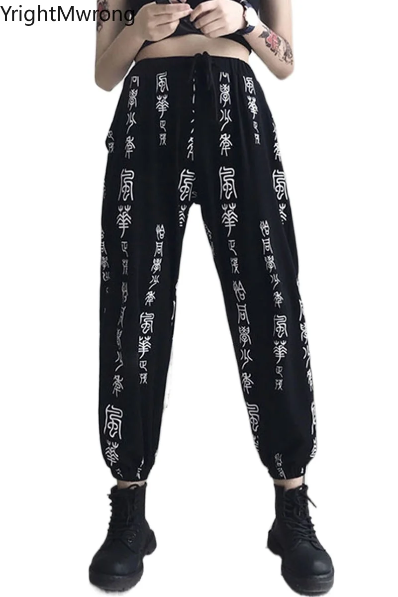 В винтажном стиле в готическом граффити с принтом букв летние темно гарем