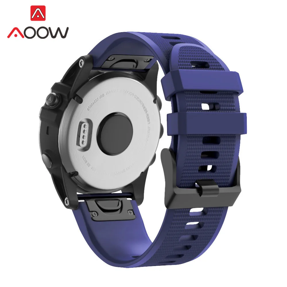 22 мм 26 мм силиконовый ремешок для часов Garmin fenix 3 HR fenix 5X fenix 3HR fenix 5 Plus быстросъемный сменный ремешок для браслета