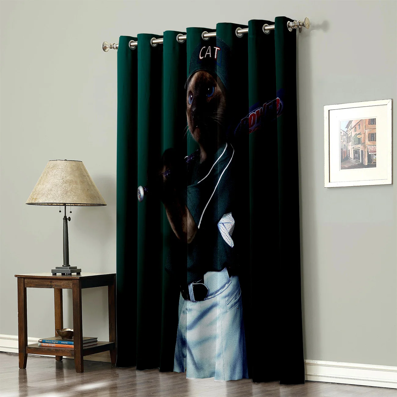 Бейсбольная кошка забавные животные затемняющие кухонные декоративные