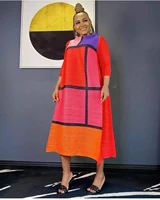 2022 autumnwinter issey miyake printed a new european american fashion loose extended vestidos de fiesta spot daifa