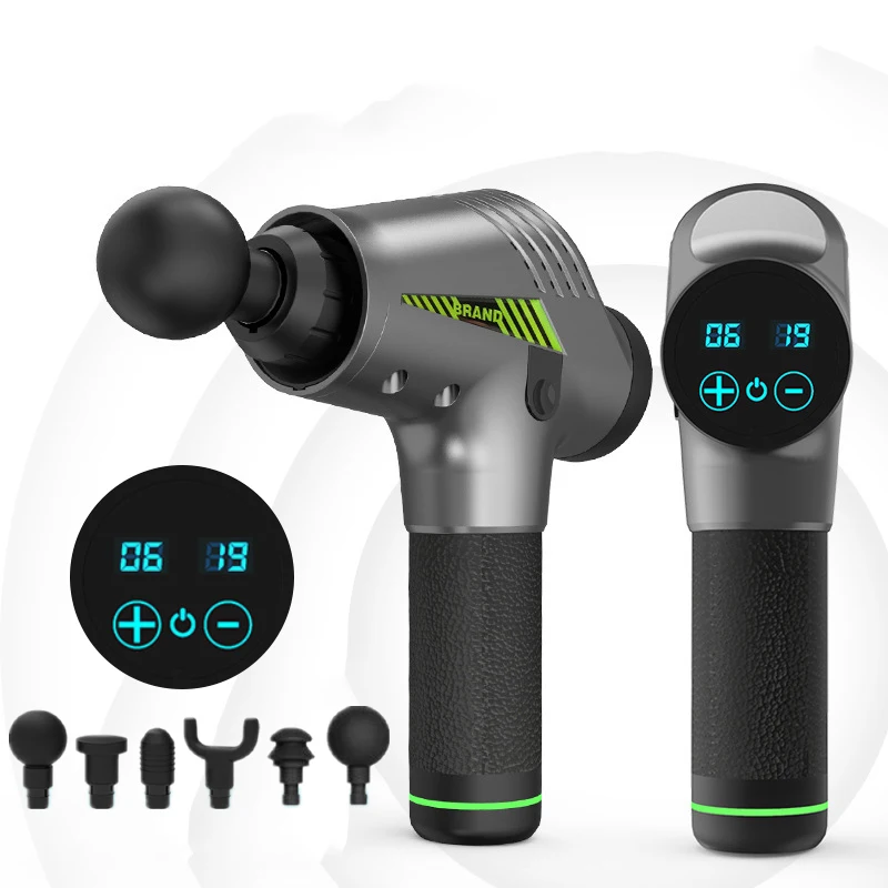 Электрический массажный пистолет для мышц расслабления тела массажер с цифровым