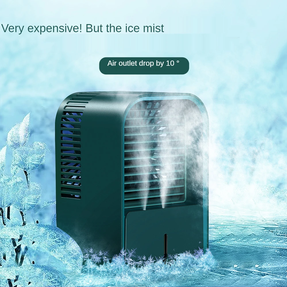 저렴한 데스크탑 가습 얼음 바람 팬 USB 데스크탑 사무실 스프레이 팬 공기 냉각기 휴대용 에어컨 가습기 팬 미스트 포함