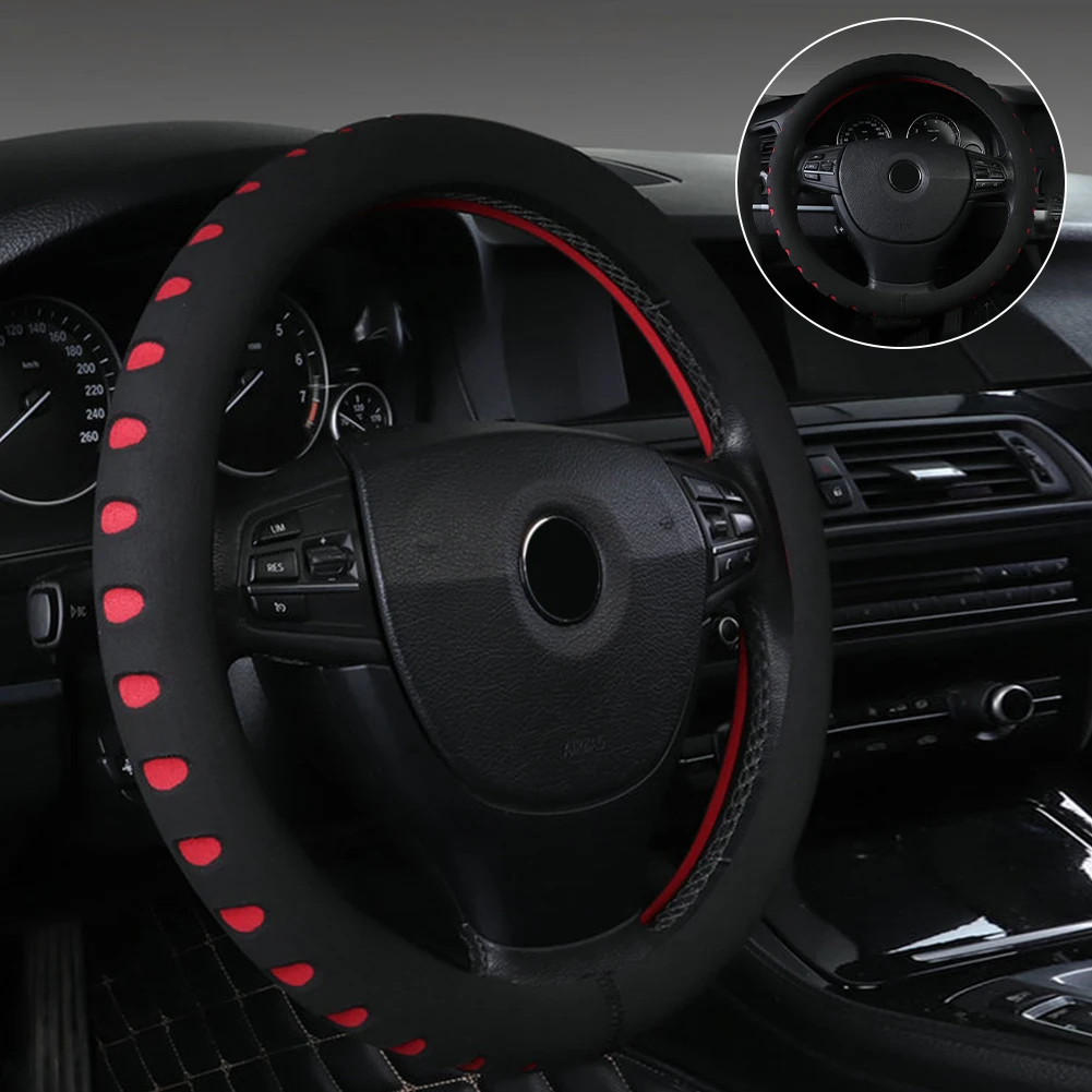 

15inch Steering Wheel Cover 38cm Elastic EVA Car Steering Wheel Cover Sports Punching Non Slip Cover Auto Interior Accessories