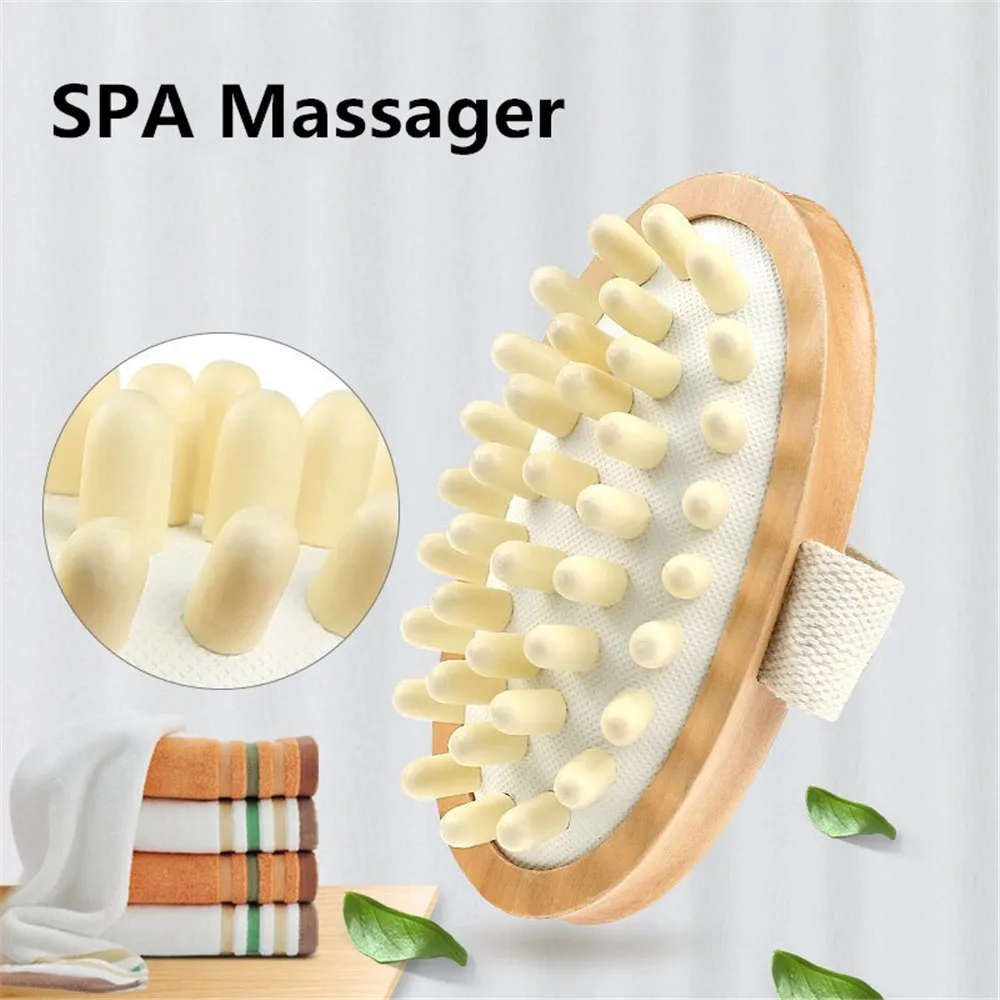 

1pcs Wood Hand-held Natural Massager Body Brush Cellulite Reduction Environment-friendly Portable Tool Anti-cellulite Slimming