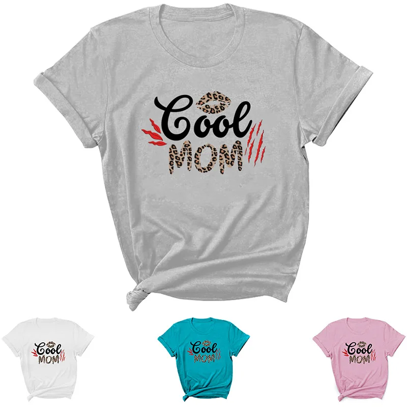 

Lips Good Mom Letter Print Women T Shirt Short Sleeve O Neck Loose Women Tshirt Ladies Tee Shirt Tops Clothes Camisetas Mujer