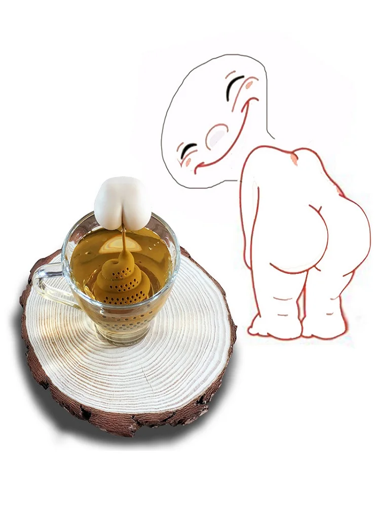 

Silicone Reusable Tea Strainer Poop Poo Shape All Loose Leaf Tea Infuser Acorn Strainer Infusers Coffee Diffuser Accessories