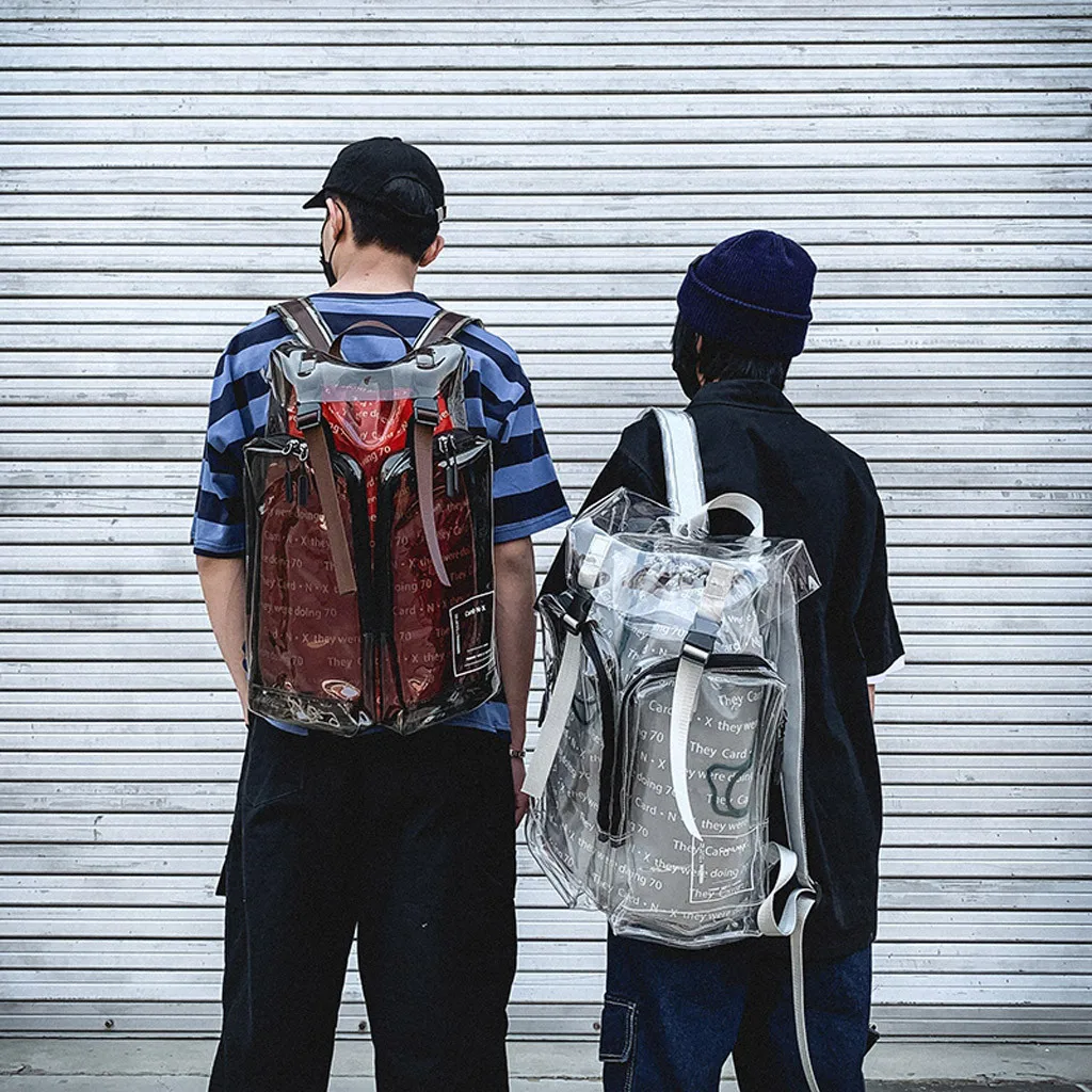 Великолепный дорожный рюкзак вместительный мужской для подростков прозрачная