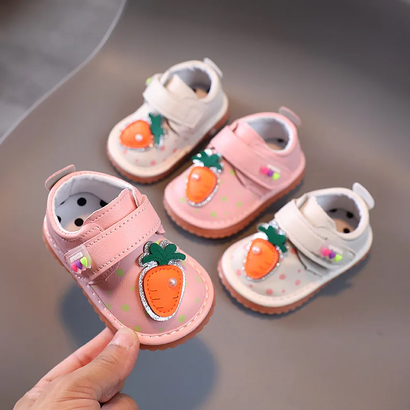 

Newborn Baby Girls First Walkers Cute Spring Flats Pu Leather Shoes Toddler Boys Soft Bottom Children Shoes SXJ004