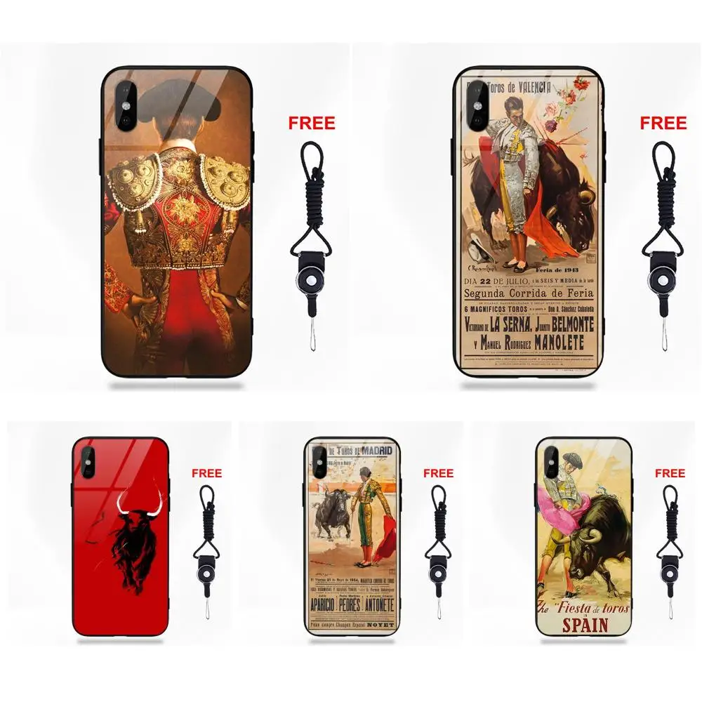 Испанский тореадор Постер силиконовый TPU рамка закаленное стекло кожа Paintin для