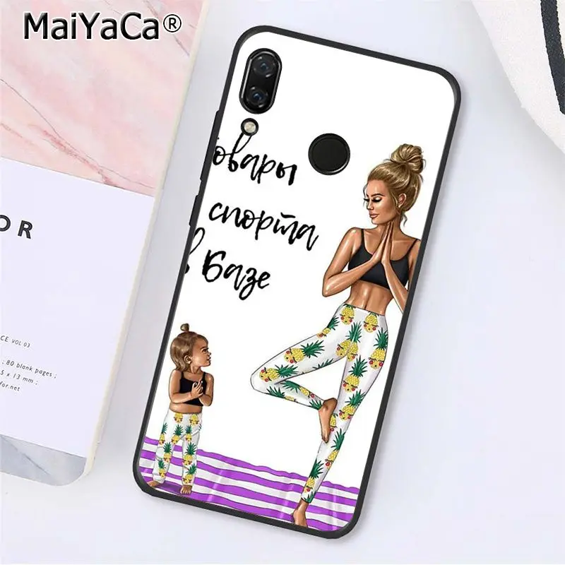 MaiYaCa модный коричневый волос для мамы, дочки, папы, семейный чехол для телефона Xiaomi Redmi8 4X 6A S2 Go Redmi 5 5Plus Note5 7 Note8pro