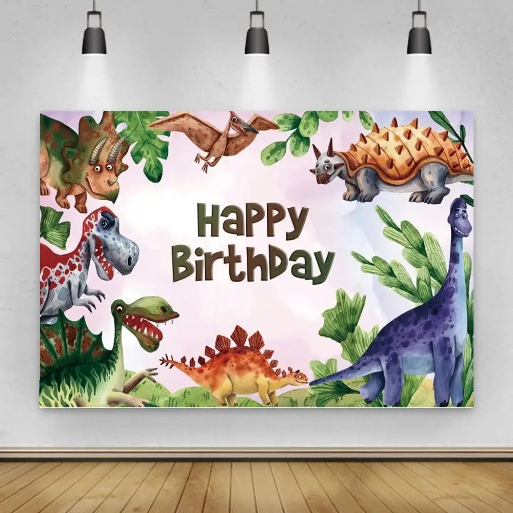 

Green Forest Animals Safari Birthday Party Decor Backgrounds Photo Cartoon Zebra Little Elephant Lion Kids Photography Backdrop