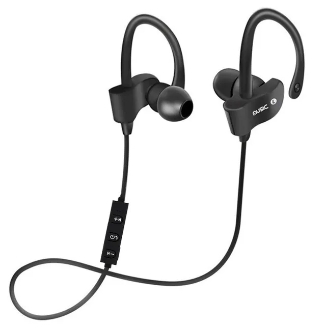 Black Bluetooth наушники 558 шейные беспроводные наушники-вкладыши бас стерео наушники спортивные наушники для бега с микрофоном для мобильного телефона - Цвет: Black