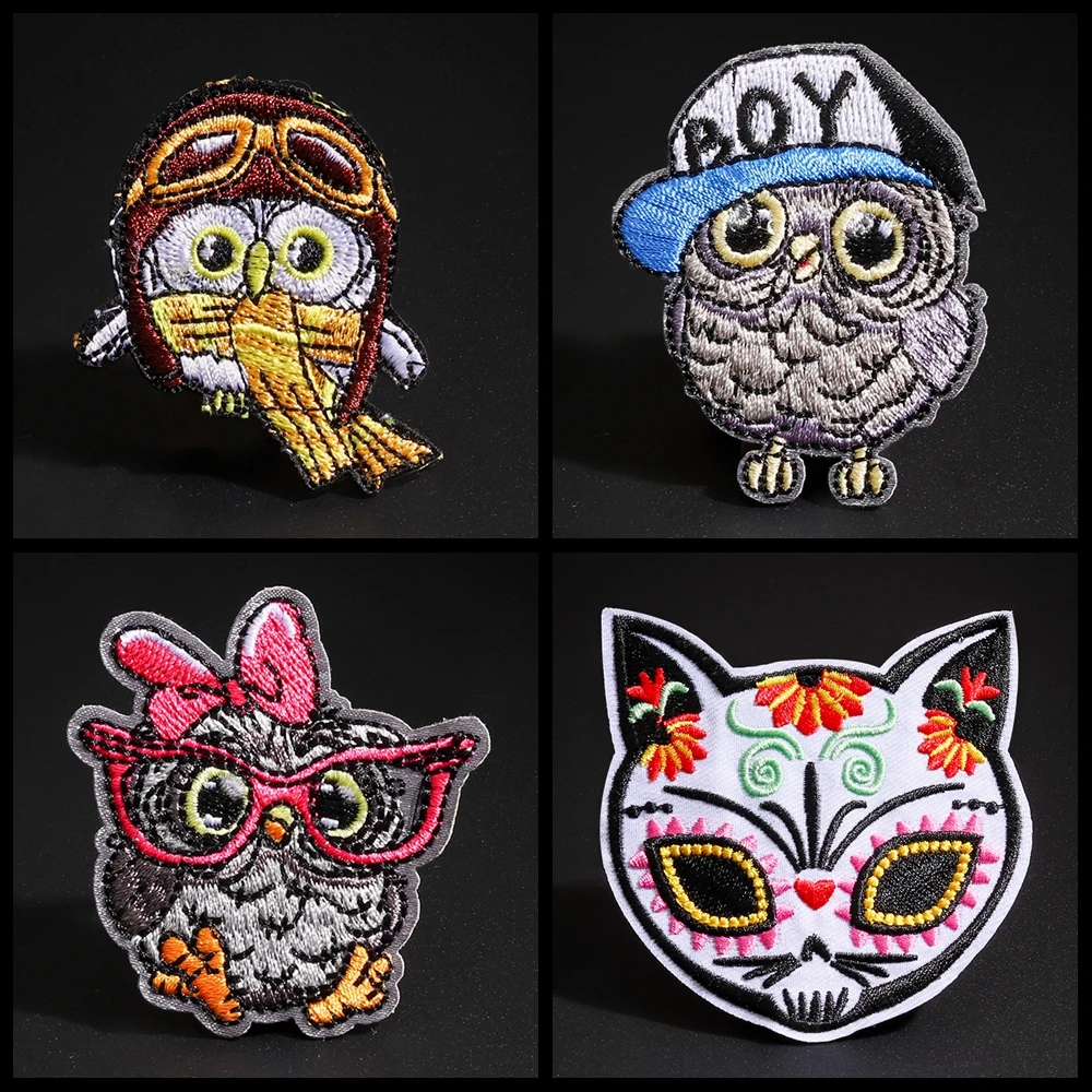 Мультфильм животных Вышитые Волк с короткими рукавами изображением слона в виде